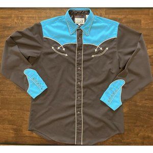 Vintage Roper Western Shirt XL Snaps  Rodeo Rockabilly